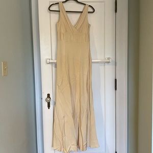 J. Crew 100% silk dress. Slightly off-beige/cream colored. 4P.